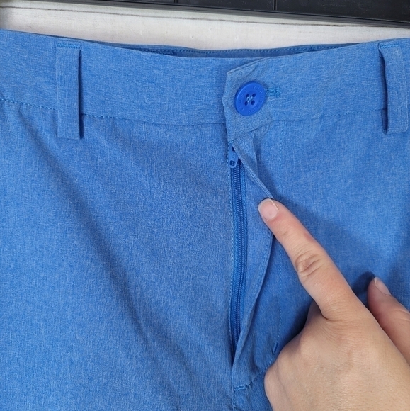 VINEYARD VINES 8 Inch Textured Performance Breaker Shorts in Mirage Blue, sz 32 - Picture 3 of 11
